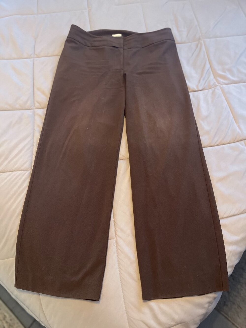 Chico's Brown Wide Leg High Rise Pants - Size 2 / 12 / Short (M)